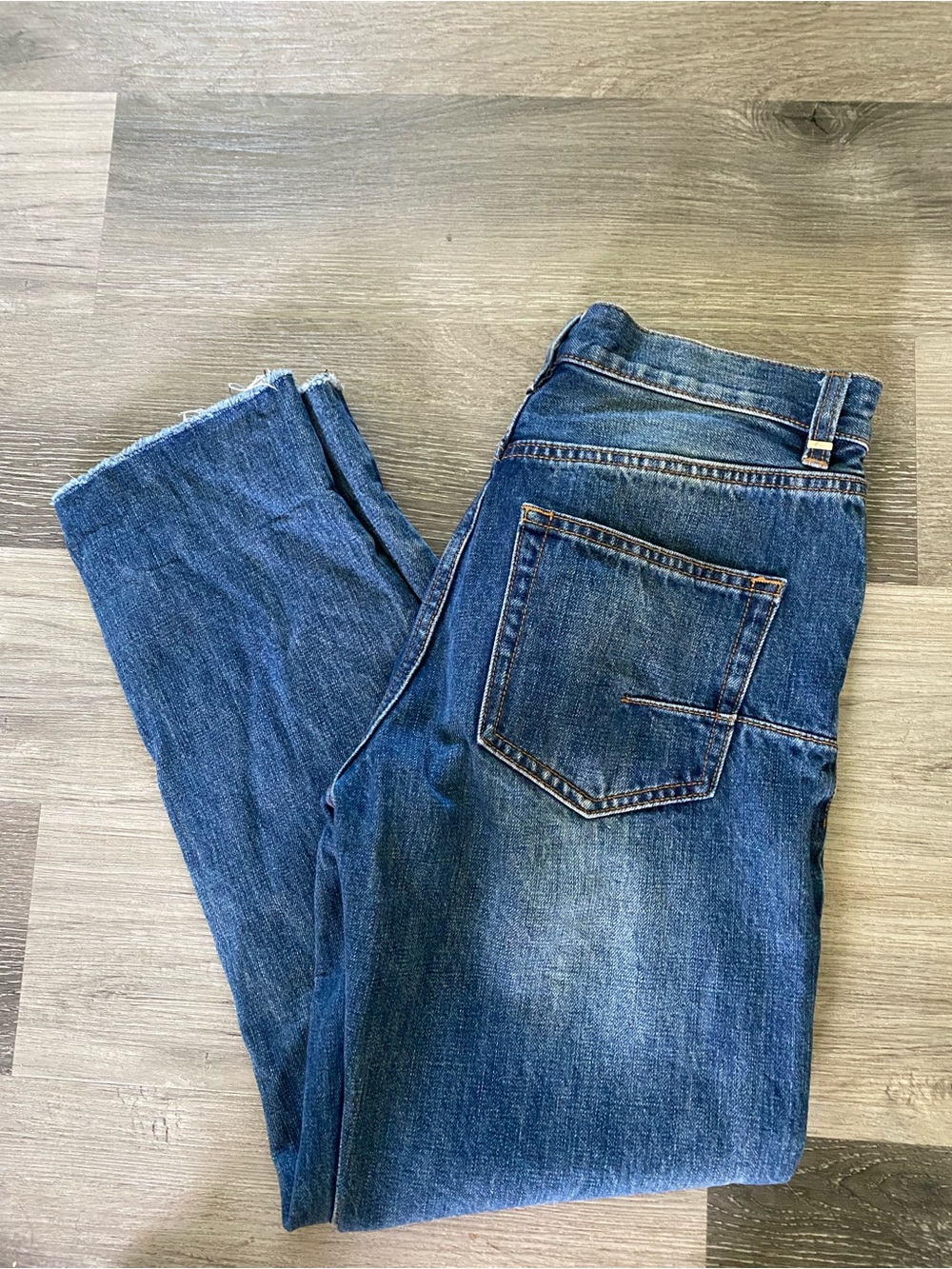 Dior Women’s Cropped Ankle Jeans in Blue Denim